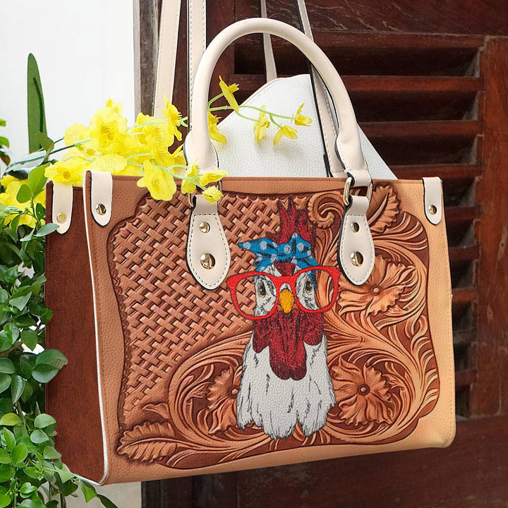 Chicken Leather Bag Shineful Our Hen Lk8 Creamy White