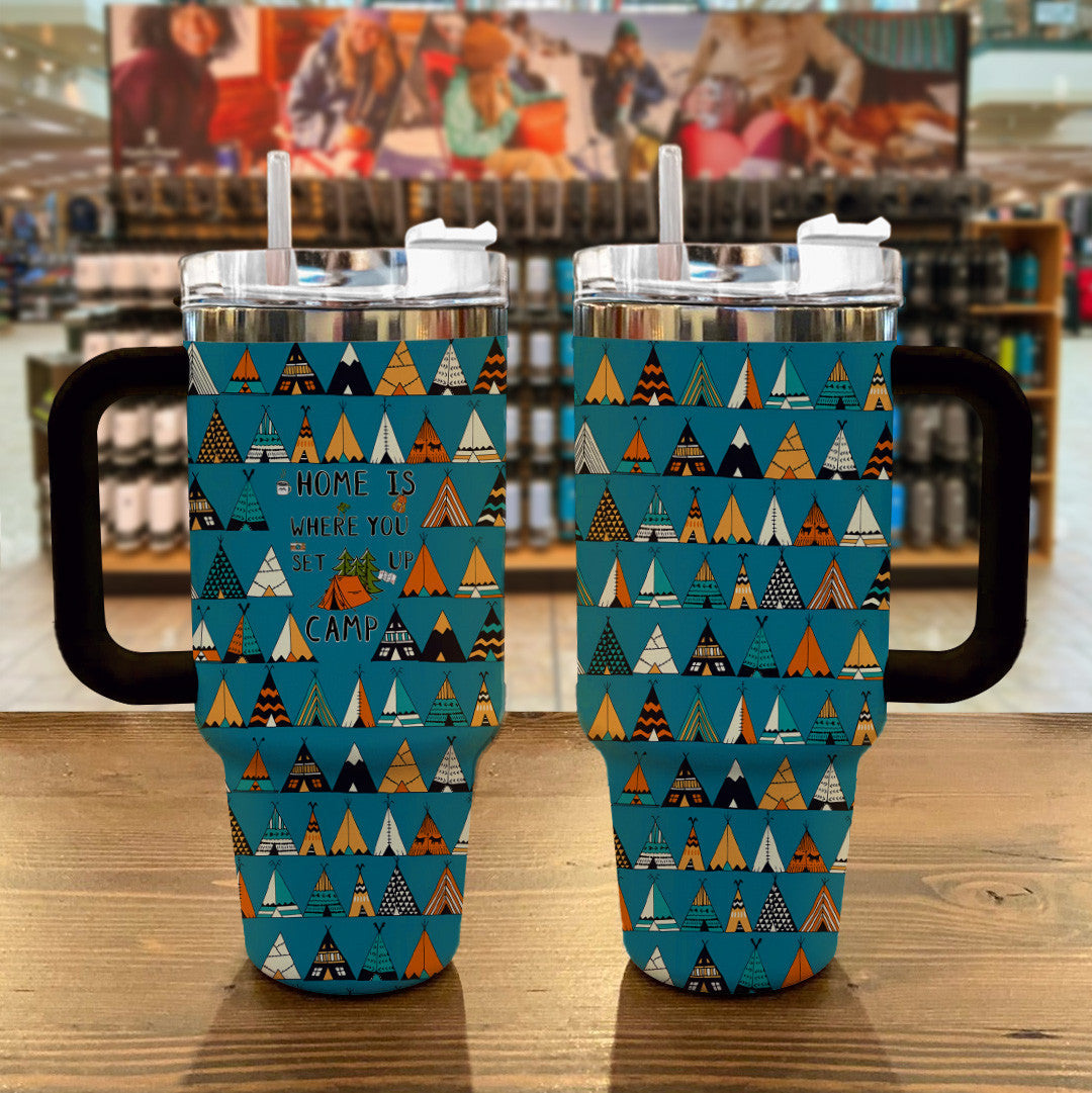 Camping Shineful™ Tumbler Home Is Camp Mn8