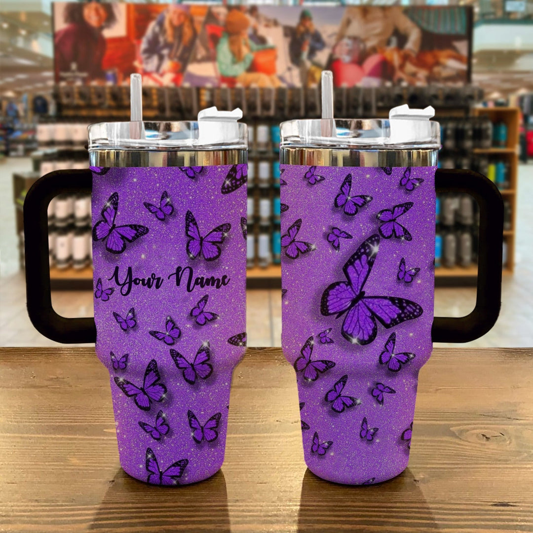 Butterfly 40 Oz Shineful™ Tumbler Personalized Gorgeous Mn8