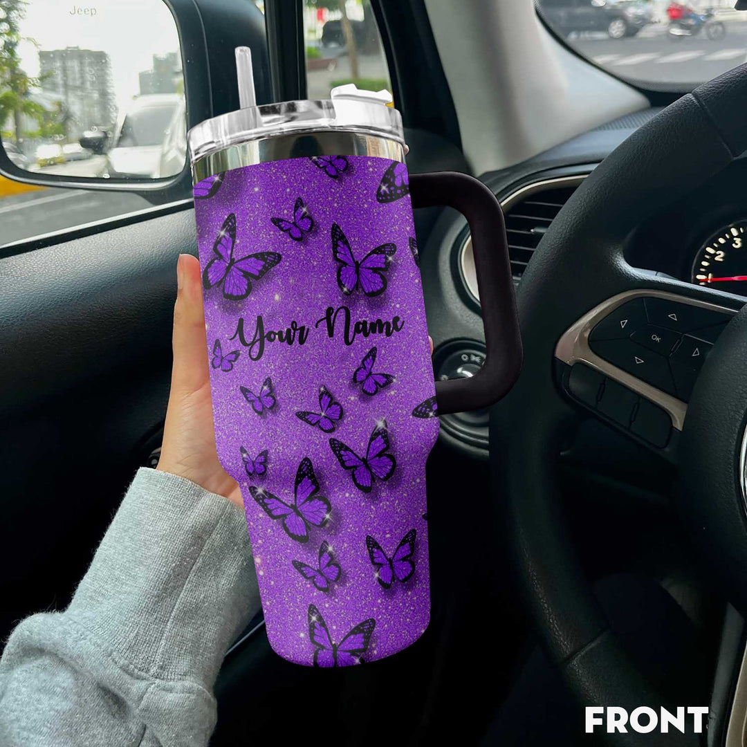 Butterfly 40 Oz Shineful™ Tumbler Personalized Gorgeous Mn8