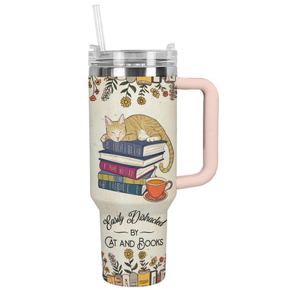 Reading Shineful™ Tumbler Cat & Book 2 Nl09 Pink 40Oz