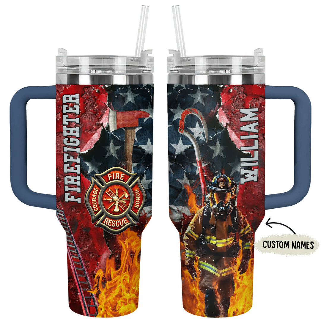 Shineful Tumbler Personalized Firefighter's Pride