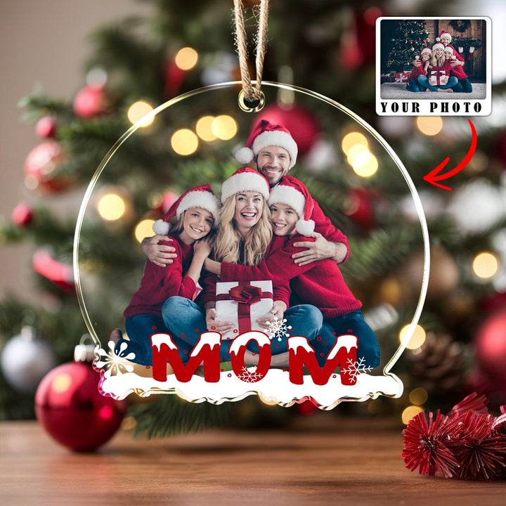 Shineful Decoration Ornament Family Personalized Upload Photo Snow