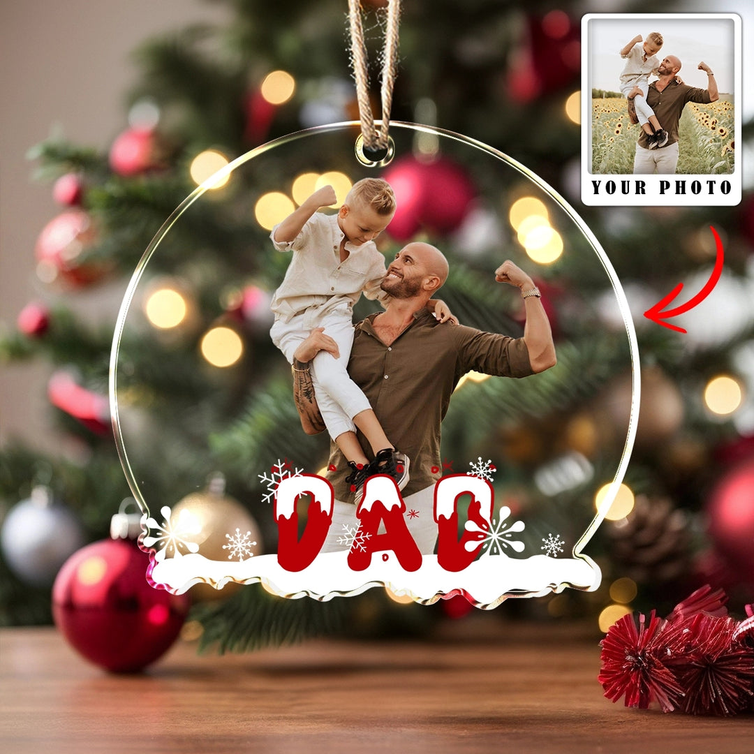 Shineful Decoration Ornament Family Personalized Upload Photo Snow