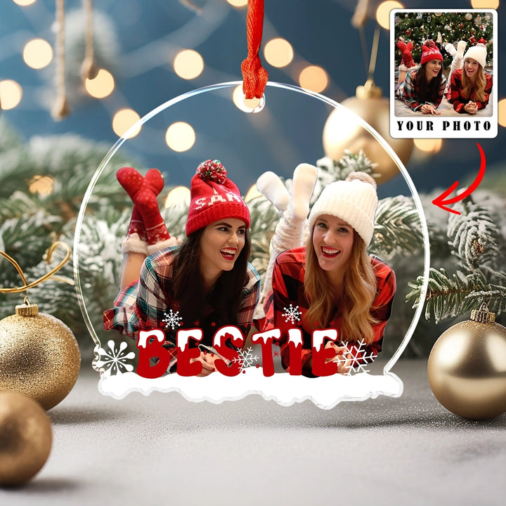 Shineful Decoration Ornament Family Personalized Upload Photo Snow