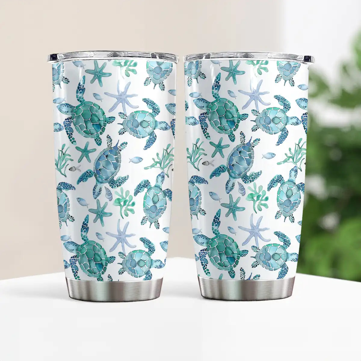 Shineful 20oz Tumbler Blue Sea Turtle