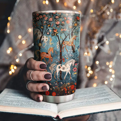 Shineful 20oz Tumbler Horse In Fairytale Forest