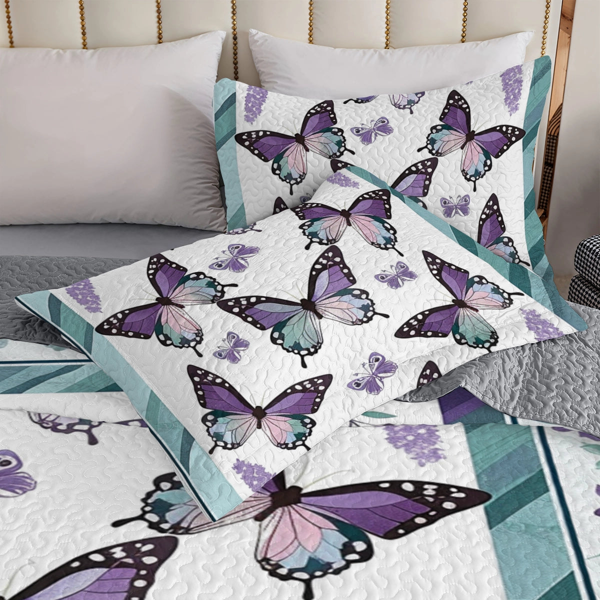 Shineful All Season Quilt 3-Piece Set Butterfly Bliss