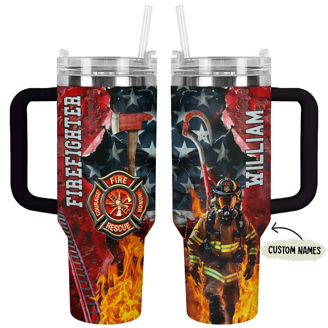 Shineful Tumbler Personalized Firefighter's Pride