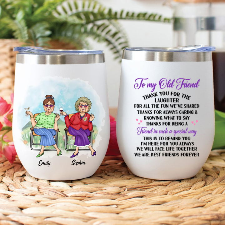 Shineful Wine Tumbler Gift For Friends Smile A Lot More