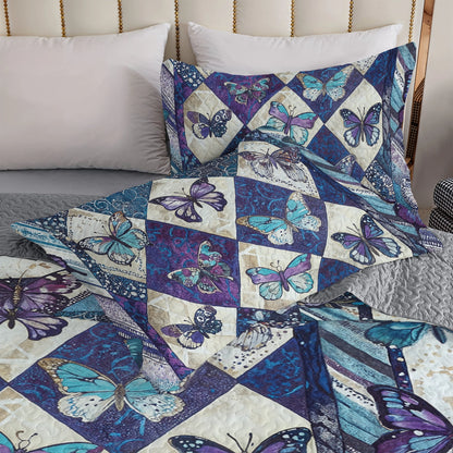 Shineful All Season Quilt 3-Piece Set Butterfly Dreams