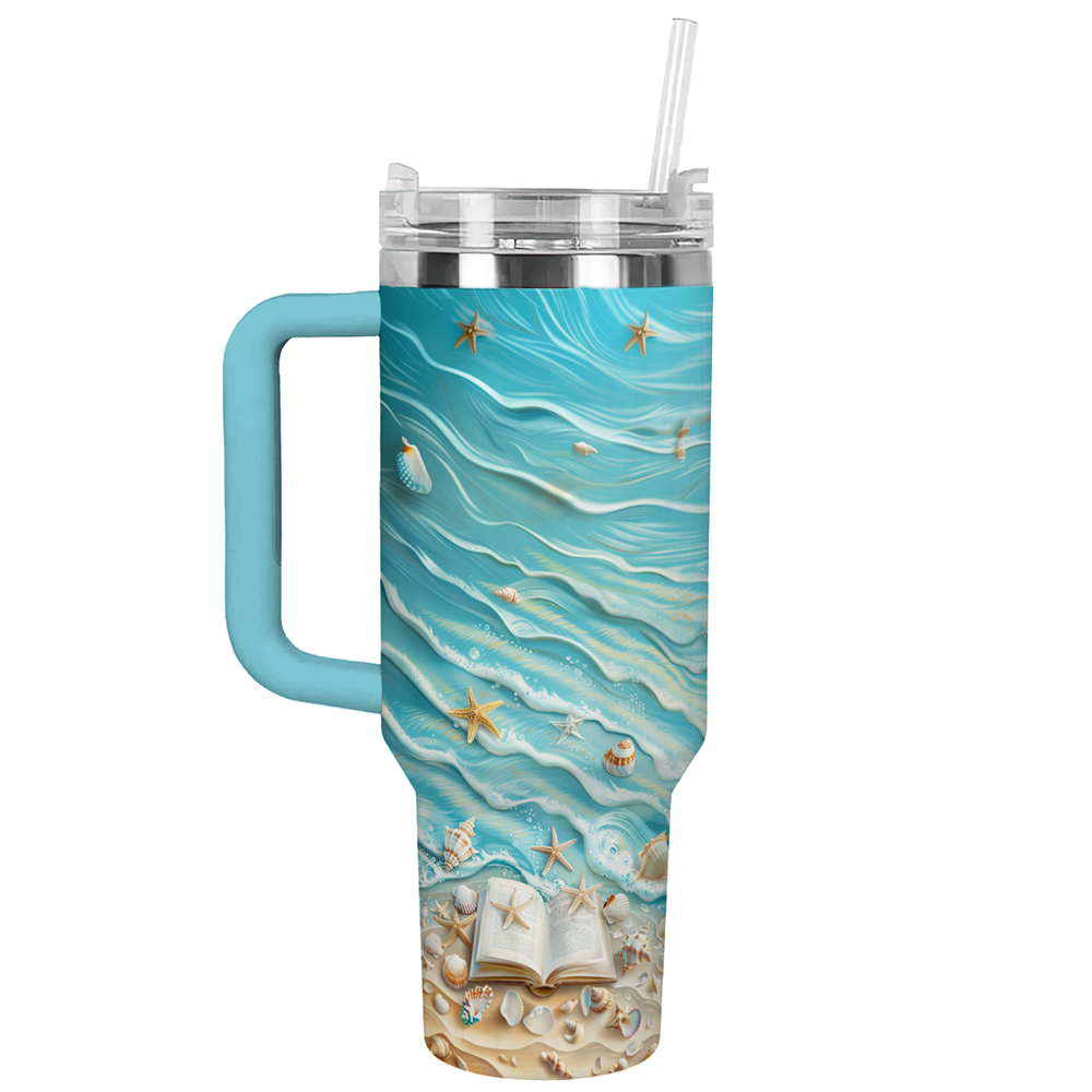 Shineful Tumbler Reading Beach Lover Gorgeous Starfish