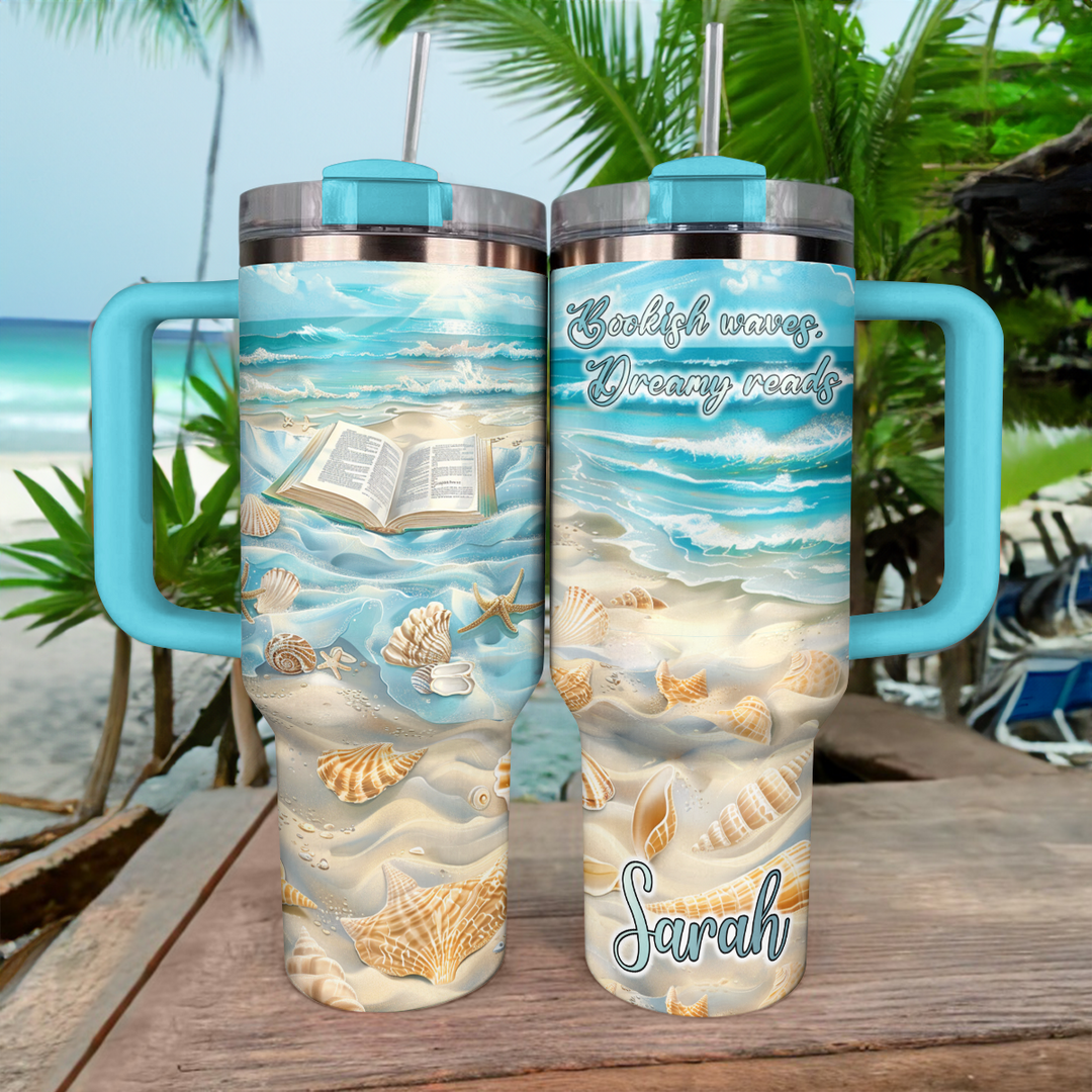 Shineful Personalized Tumbler Bookish Waves Dreamy Reads