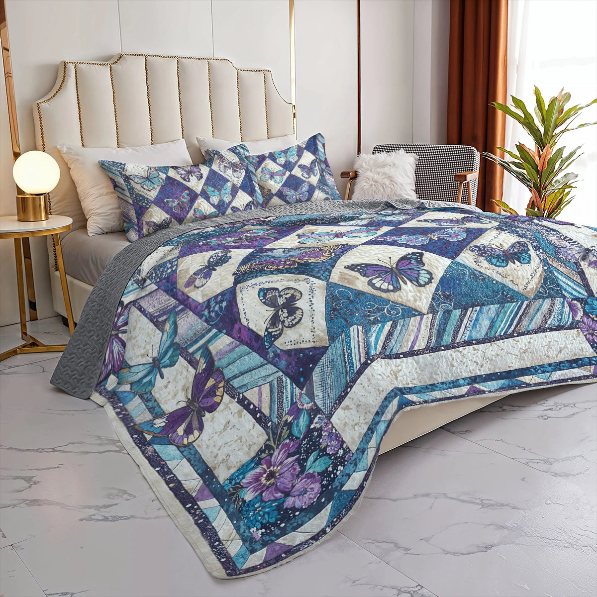 Shineful All Season Quilt 3-Piece Set Butterfly Dreams