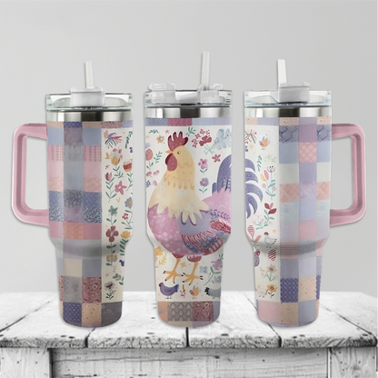 Shineful Tumbler Quilting Lovers Chicken Quilt Quilt Patterns KL30