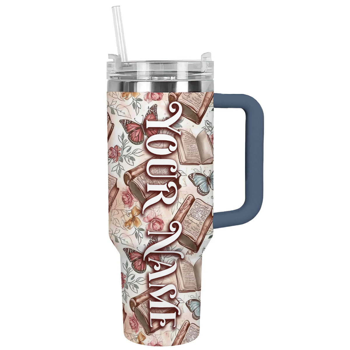 Reading Shineful™ Tumbler Book Pattern Nl09 Navy 40Oz