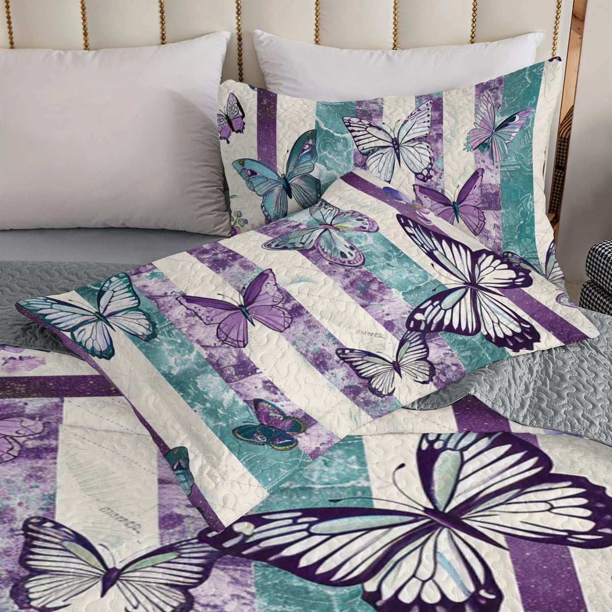 Shineful All Season Quilt 3-Piece Set Butterfly Bliss