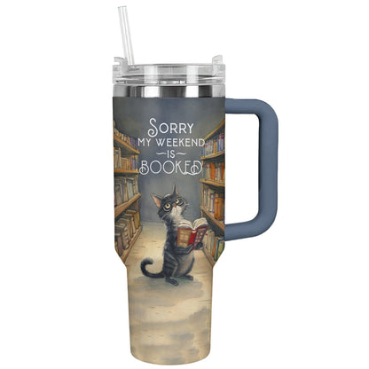 Reading 40 Oz Shineful™ Tumbler Cat In Library Nl09 Navy 40Oz