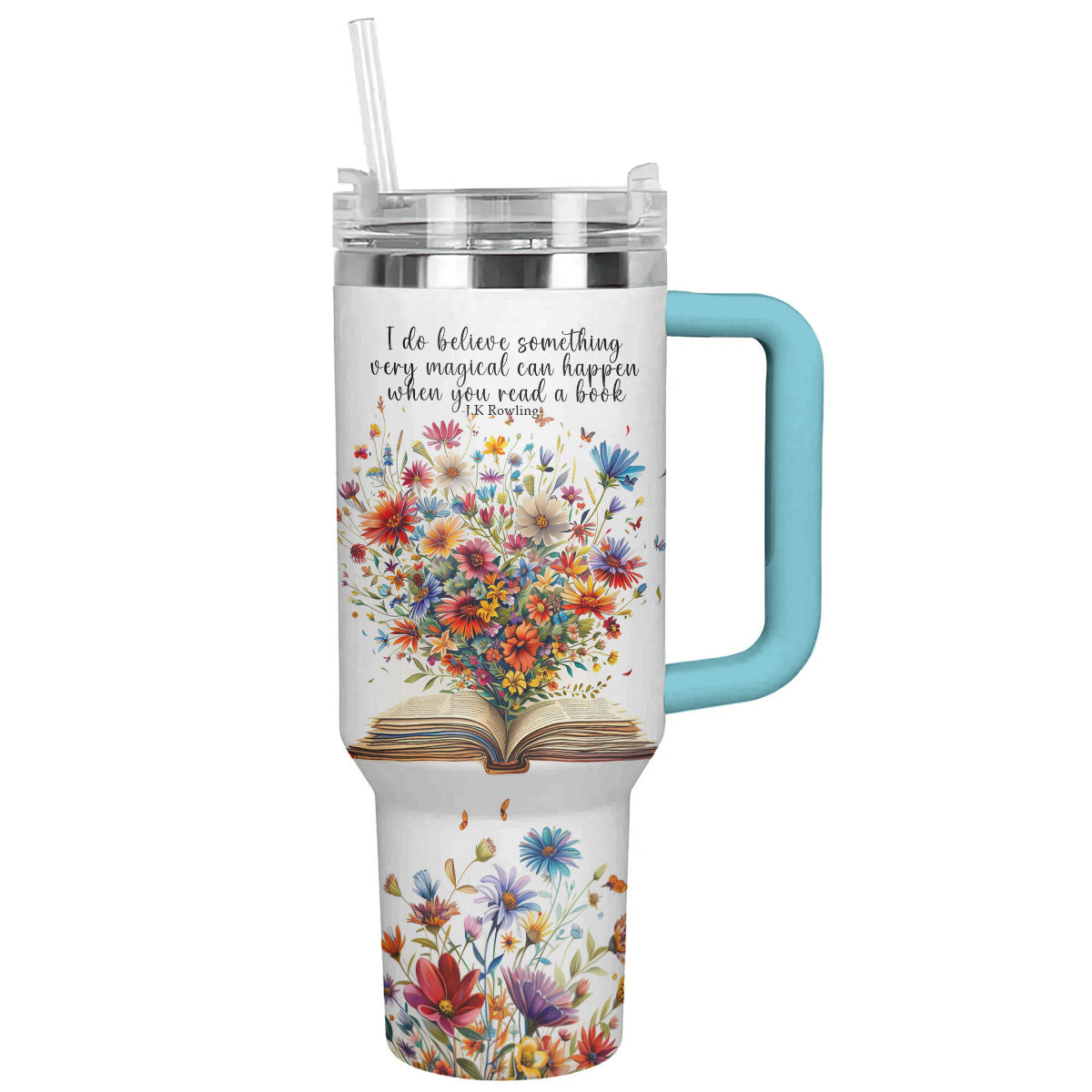 Reading 40 Oz Shineful™ Tumbler Flower Bloom Nl09 Sky Blue 40Oz