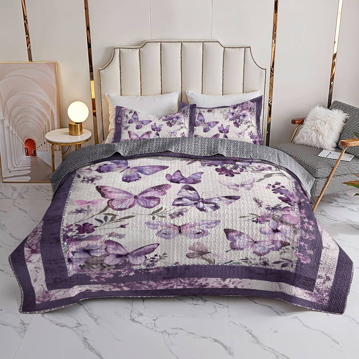 Shineful All Season Quilt 3-Piece Set Butterfly Heaven