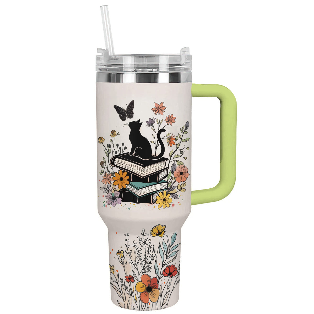 Reading Shineful™ Tumbler Cat & Book Nl09 Green 40Oz