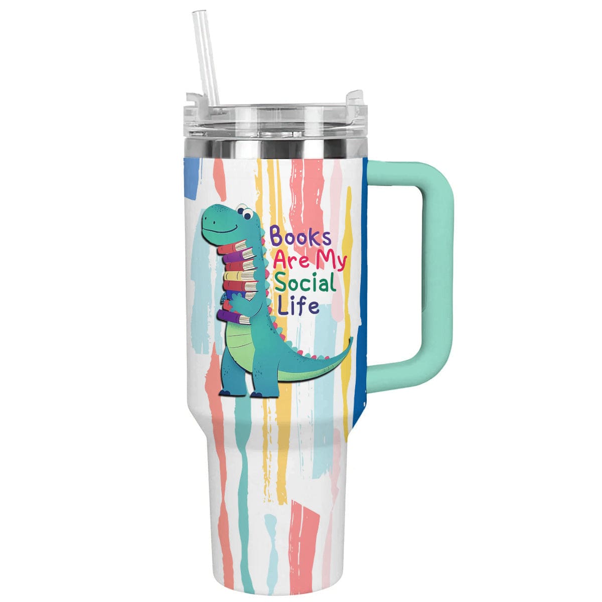 Reading Shineful™ Tumbler Dinosaur Nl09 Turquoise Blue 40Oz