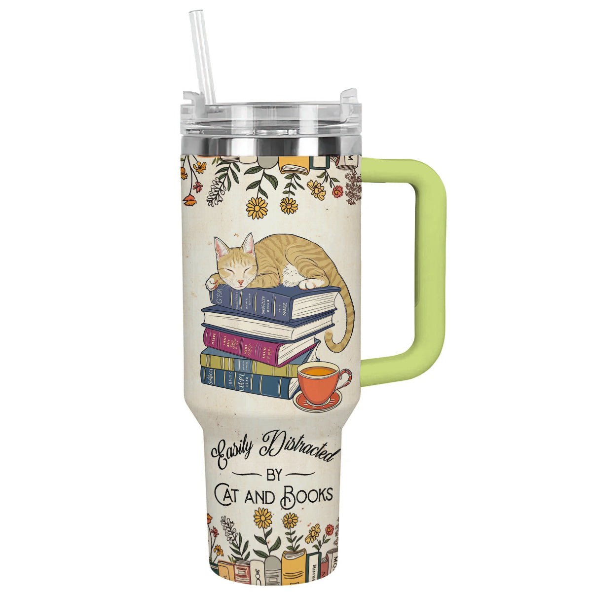 Reading Shineful™ Tumbler Cat & Book 2 Nl09 Green 40Oz