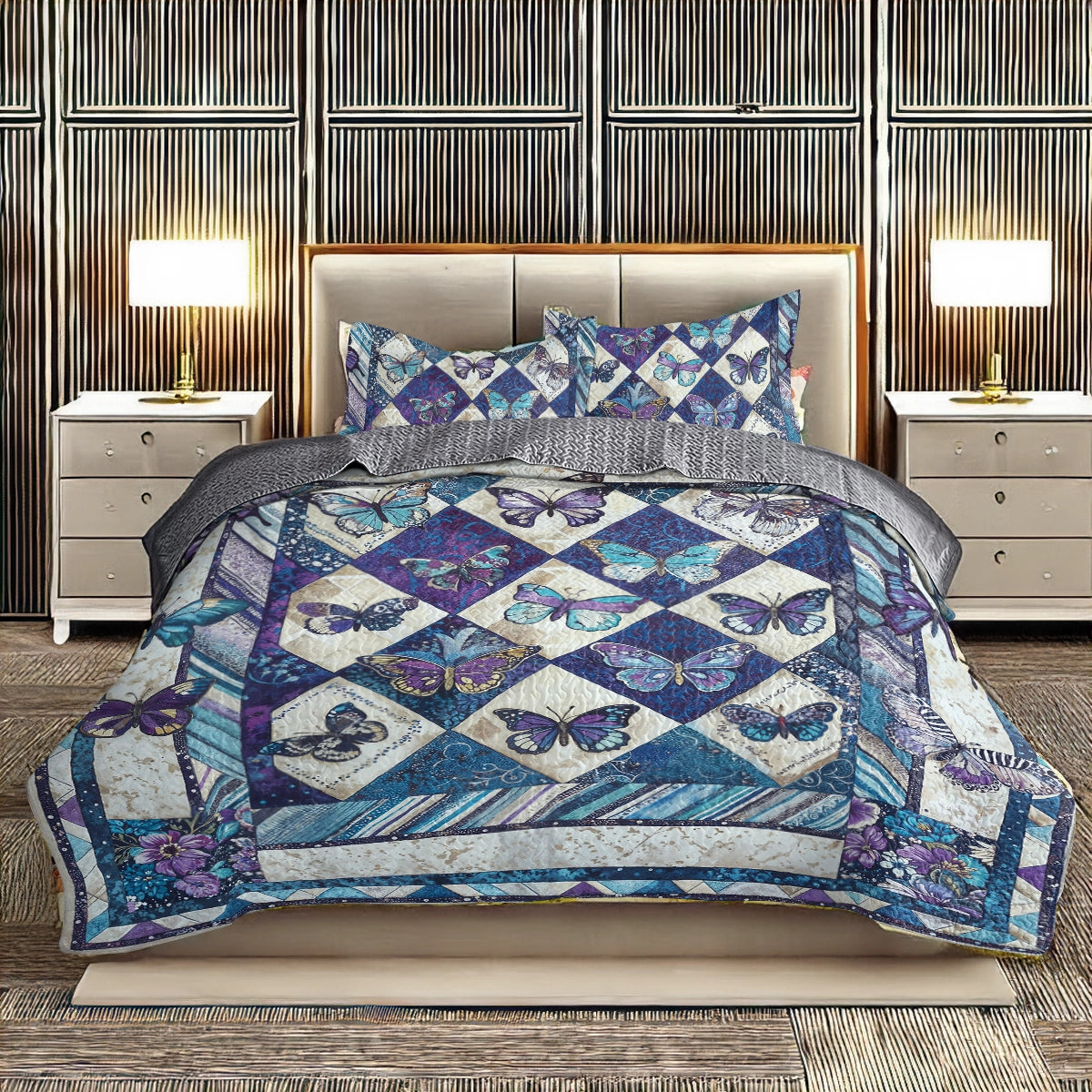 Shineful All Season Quilt 3-Piece Set Butterfly Dreams