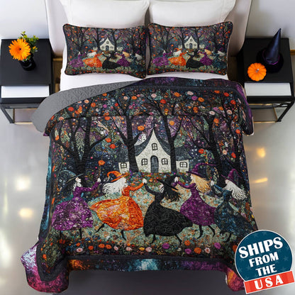 Shineful All Season Quilt 3-Piece Set Beautiful Witchy Woman