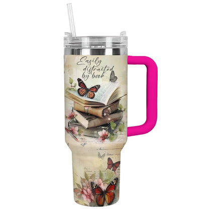 Reading Shineful™ Tumbler Easily Distracted Nl09 Hot Pink 40Oz