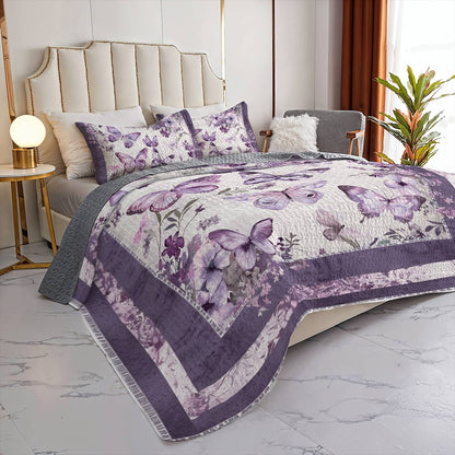 Shineful All Season Quilt 3-Piece Set Butterfly Heaven