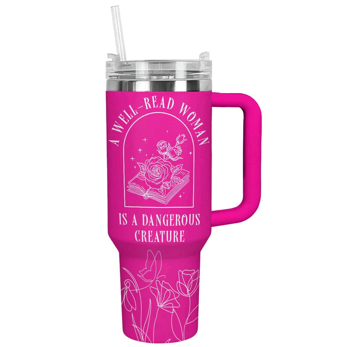 Reading 40 Oz Shineful™ Tumbler Well-Read Woman Nl09 Hot Pink 40Oz