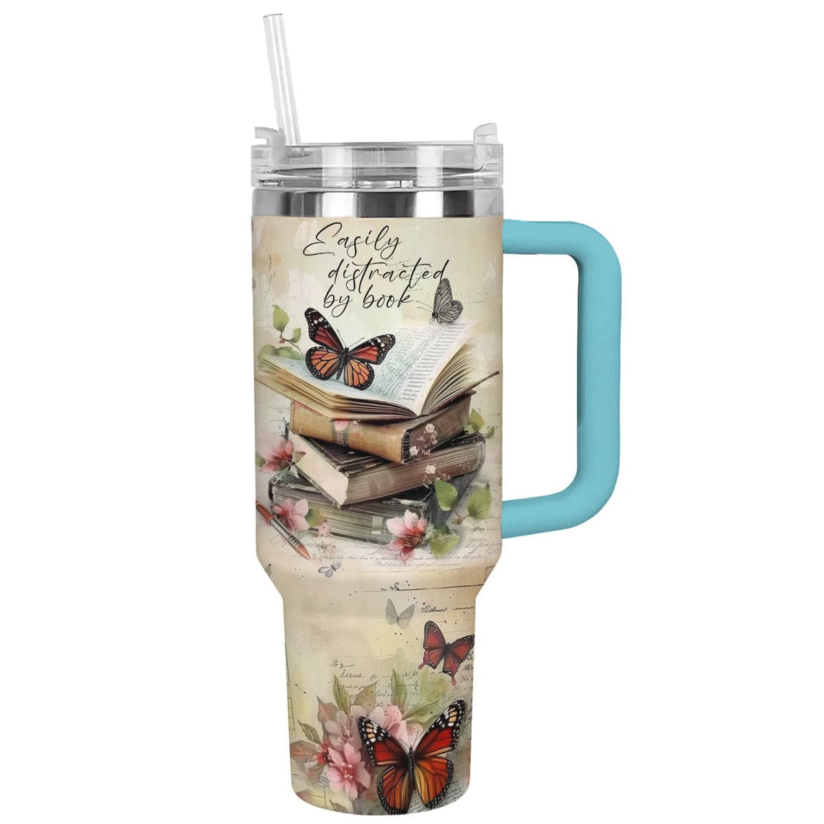 Reading Shineful™ Tumbler Easily Distracted Nl09 Sky Blue 40Oz