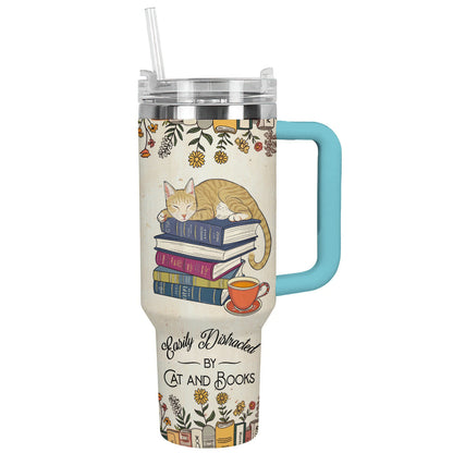 Reading Shineful™ Tumbler Cat & Book 2 Nl09 Sky Blue 40Oz