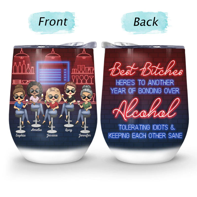 Shineful Wine Tumbler Gift For BFF - You're My Favorite Best Friends Personalized