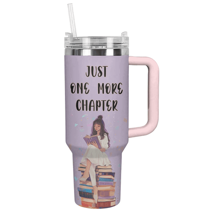 Reading Shineful™ Tumbler 40 Oz One More Chapter V1 Vq03 Light Pink 40Oz