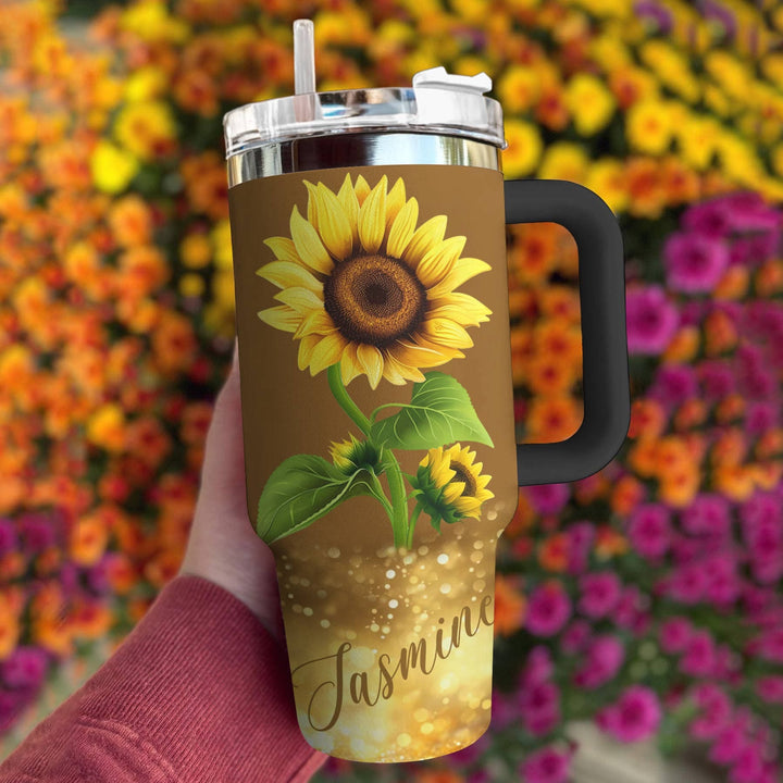 Sunflower Pesonalized 40 Oz Shineful™ Tumbler Proud Tl10 Black 40Oz