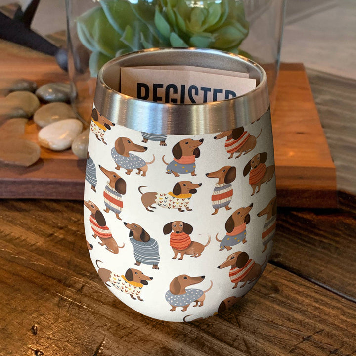 Dachshund 12 Oz Shineful™ Wine Tumbler Cuteness Overload Tl10 12Oz