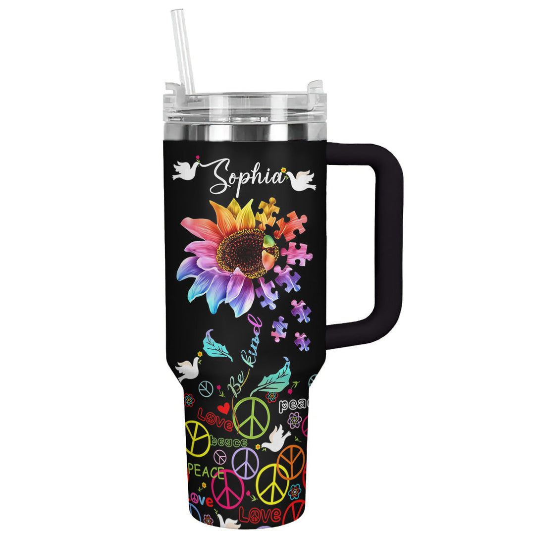 Hippie Personalize Shineful™ Tumbler Be Kind Mn8