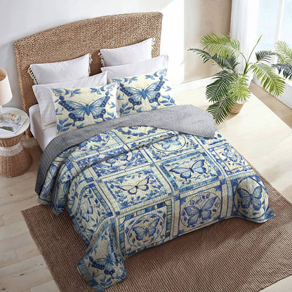 Shineful All Season Quilt 3-Piece Set Breathtaking Butterflies