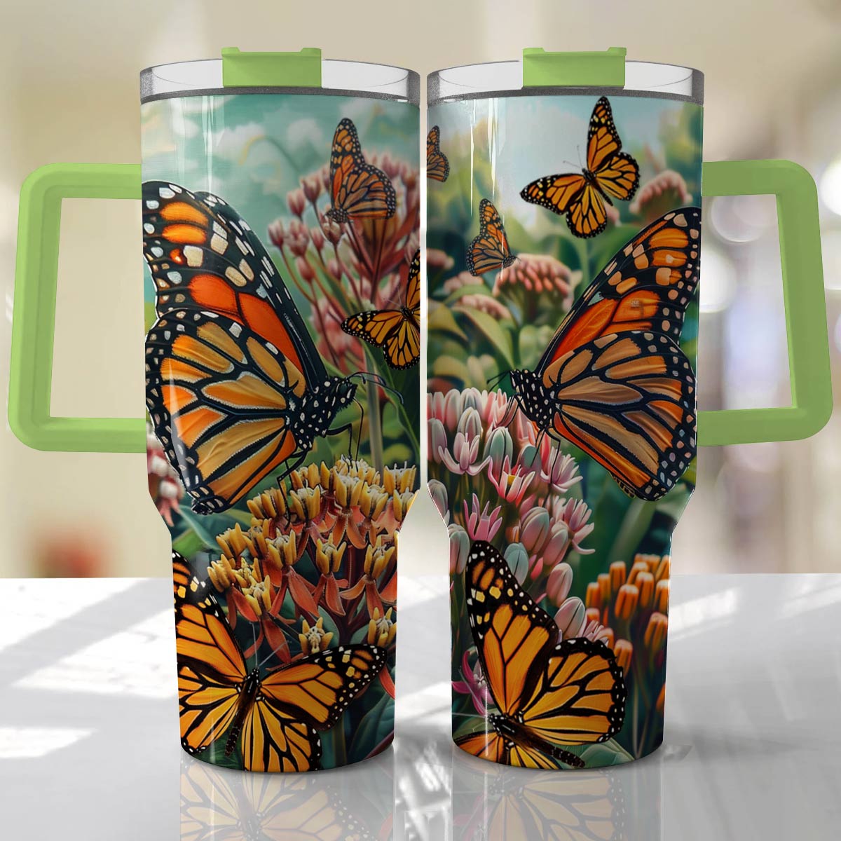 Shineful Tumbler Save The Monarch And Milkweed Plant