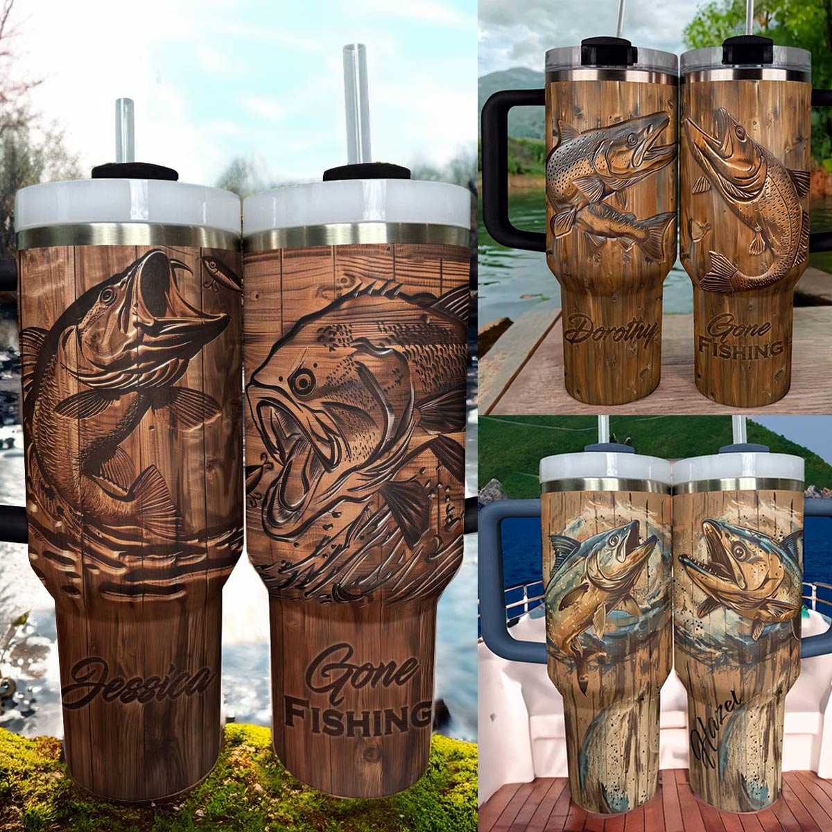 Shineful Tumbler Gone Fishing 3 Styles