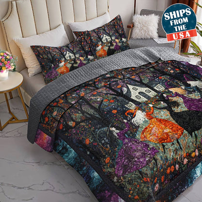 Shineful All Season Quilt 3-Piece Set Beautiful Witchy Woman