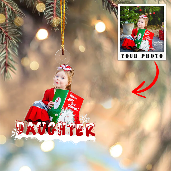 Family Shineful® Decoration Ornament Personalized Upload Photo Snow Mn8 Daughter