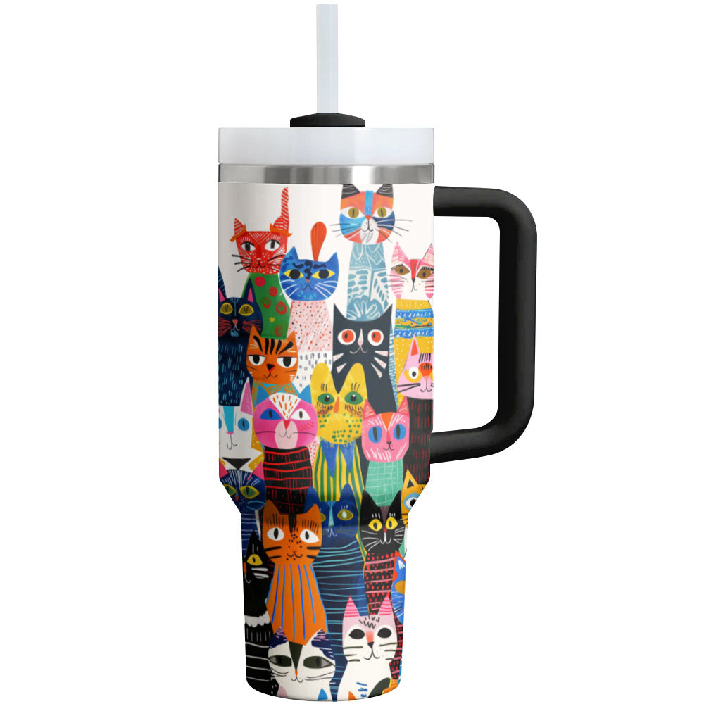 Cat Tumbler Shineful Purrfectly Abstract