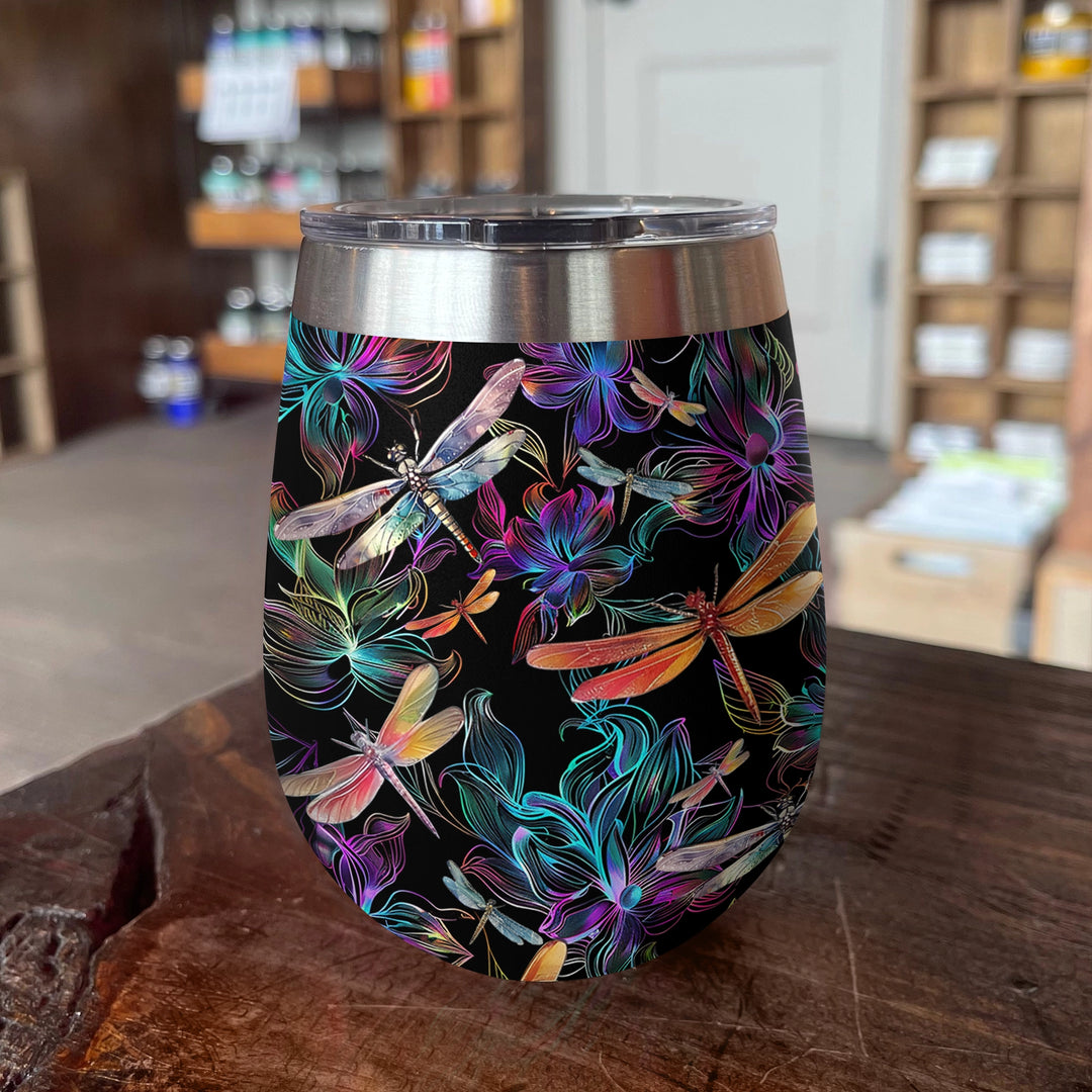 Shineful Wine Tumbler Mystery Dragonfly