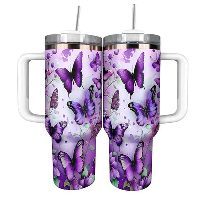 Shineful Tumbler Purple Splendid Butterflies