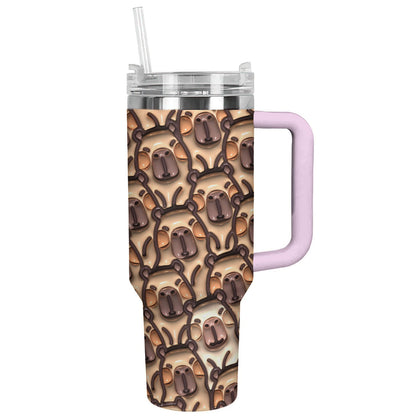 Shineful Tumbler Puffy Capybaras