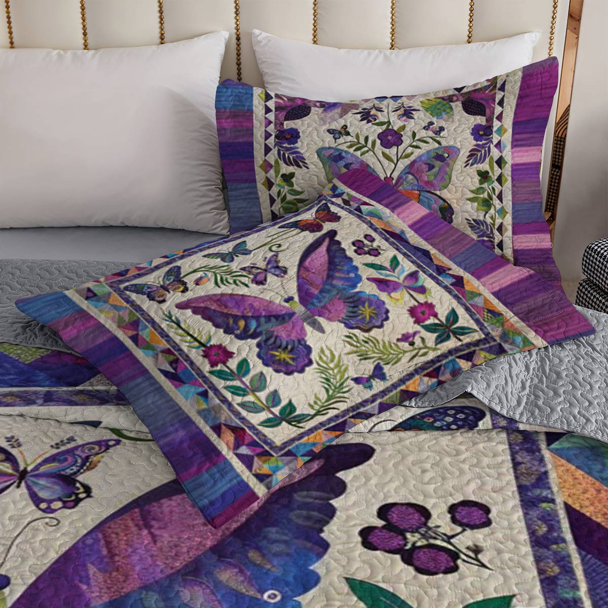 Shineful All Season Quilt 3-Piece Enchanted Butterflies