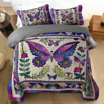 Shineful All Season Quilt 3-Piece Enchanted Butterflies